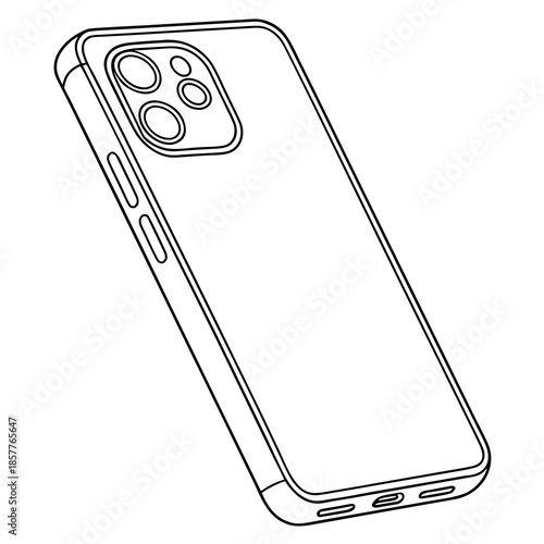 Modern smartphone with triple camera setup