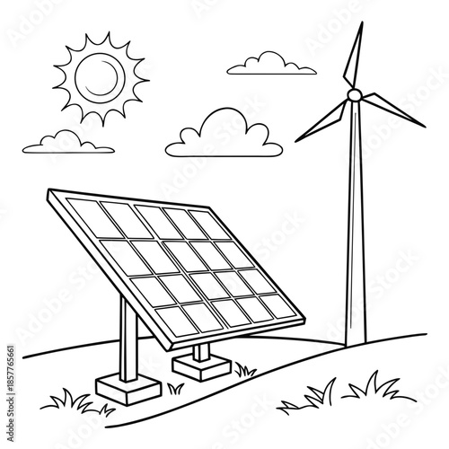 Solar and wind renewable energy sources