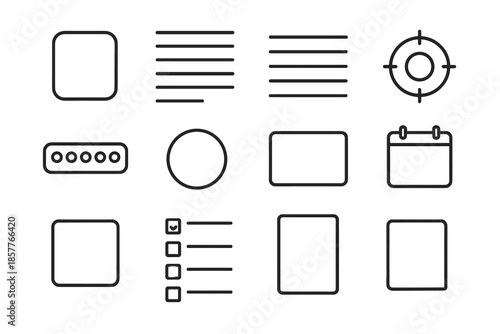 Lines list daily mood prompt section icon blank guided corner vector journal