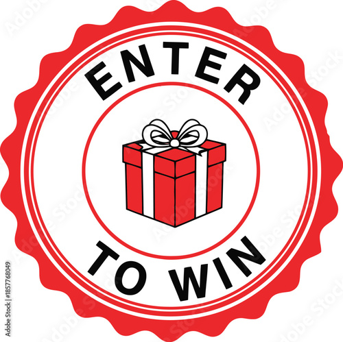 Enter to Win Contest Giveaway Badge Design