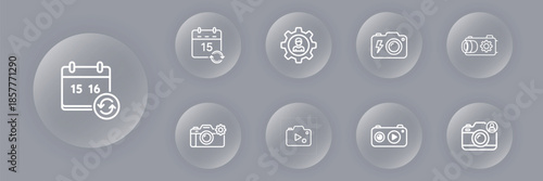 Modern flat design vector illustration of a digital countdown timer showing 15 seconds with