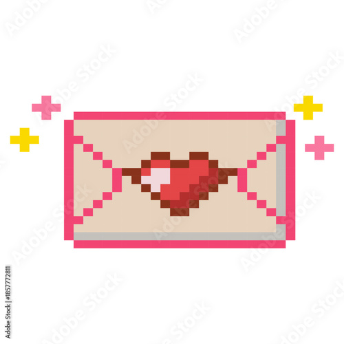 Pixel Love Letter Valentine Icon