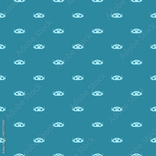 Smart AI robot seamless pattern isolated on color background