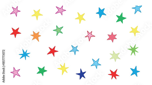 Whimsical Stars: A collection of vibrant, colorful stars scattered across the surface, creating a playful and cheerful ambiance.