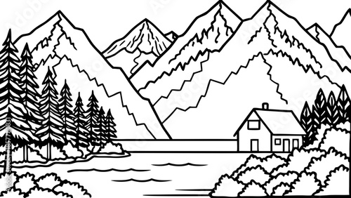 Very beautiful alpine landscape at Achensee Lake near Pertisau, with crystal-clear water, forested shores, and towering mountains creating a peaceful summer atmosphere in Austria.