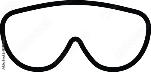 sunglasses outline icon isolated on white background, simple flat vector line illustration for eyewear, summer fashion and ui design