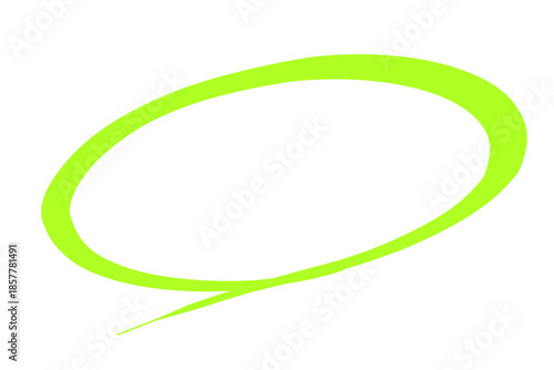 黄緑色の手書きサークル柄のグラフィックイメージ