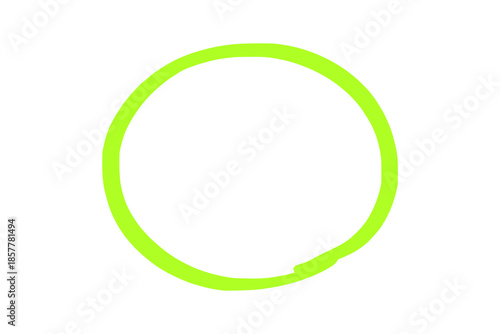 黄緑色の手書きサークル柄のグラフィックイメージ