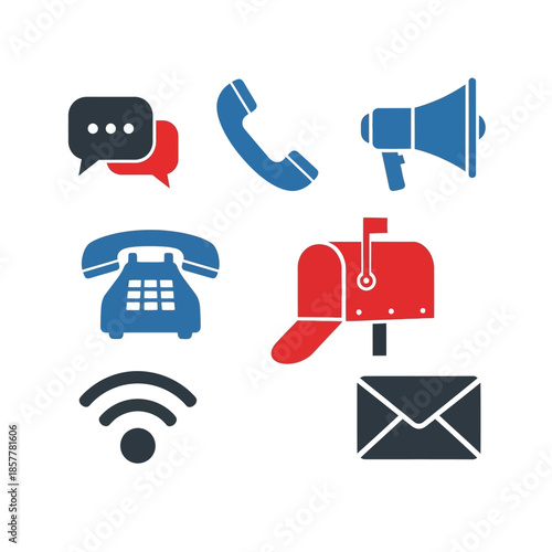 Communication Methods - Icons for Connection and Outreach.