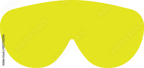 yellow sunglasses icon isolated on white background, simple flat vector illustration for summer fashion, beach, travel and holiday design