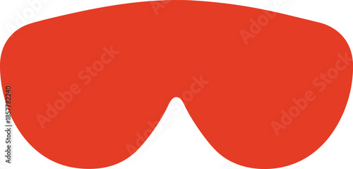 red sunglasses icon isolated on white background, simple flat vector illustration for summer, fashion, travel and holiday design
