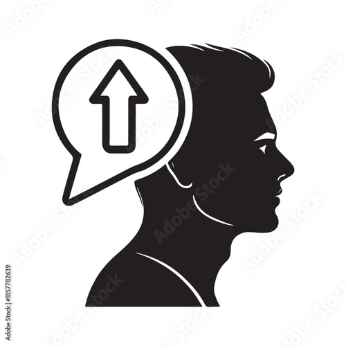 Simple Social Media Icon Silhouette.