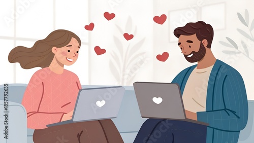 Virtual Valentine Date on Video Call