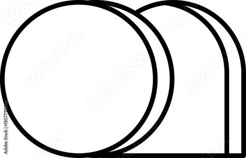 Minimalist vector icon depiction an empty tomb with the stone rolled away, Easter symbolizing the resurrection of Jesus Christ faith in logo christian