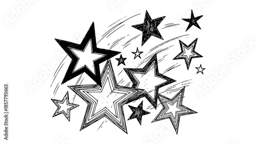 Celestial constellation: A mesmerizing cluster of celestial bodies against a dark canvas, representing the cosmic dance of the universe. 