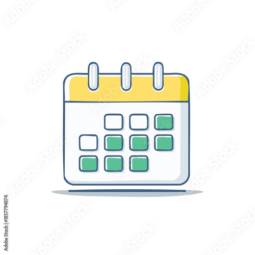 Calendar Icon Doodle Style for Scheduling and Appointments, Organization