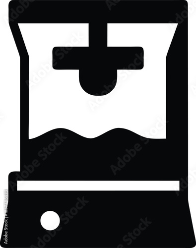 aquarium auto feeder silhouette vector illustration on transparent background