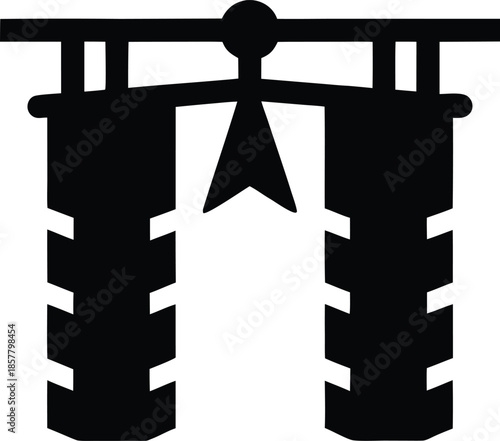 travel clothes dryer silhouette vector illustration on transparent background