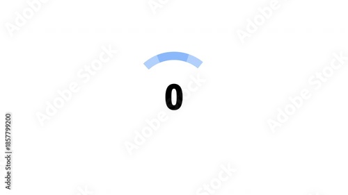 4k animation video  of five seconds modern digital countdown with 2 circular bar animation effect, 5 seconds countdown
