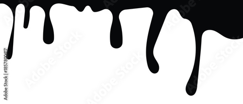 liquid drip icon,  paint, blood, water, oil, milk, flowing icon, vector illustration of a black paint splashes