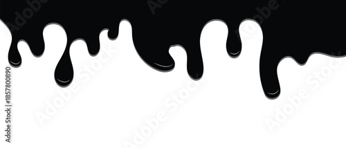 liquid drip icon,  paint, blood, water, oil, milk, flowing icon, vector illustration of a black paint splashes