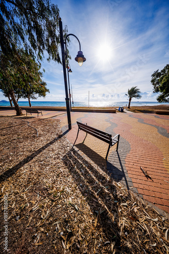 Long Shadows on the Beachside Path