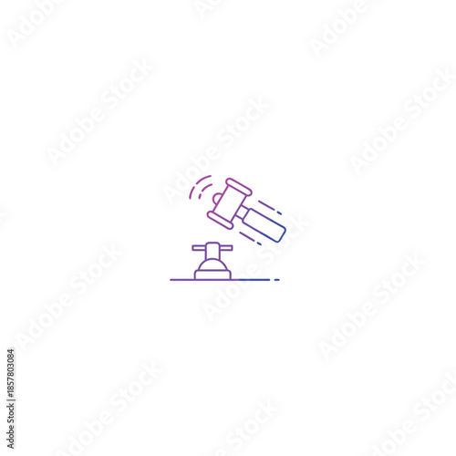 Court-gavel-make-a-very-nice-Gradient-outline-art-Vector Illustration.