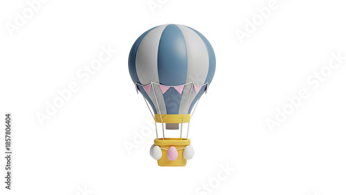 3D Hot Air Balloon with Easter Eggs