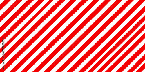 A striking pattern of diagonal red and white stripes fills the entire frame