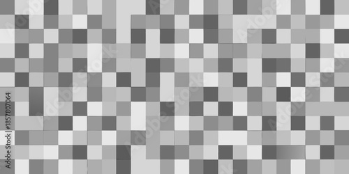 Abstract grayscale pattern of many small randomly distributed square blocks