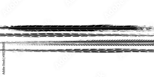Auto tire tread grunge element. Car and motorcycle tire pattern, wheel tyre tread track. Black tyre print.modern