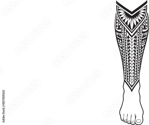 Vector illustration of a woman wearing black stockings and ballet shoes featuring a fashionable pattern design for beauty and body art silhouette