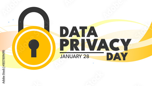 Data Privacy Day—banner, poster, vector illustration