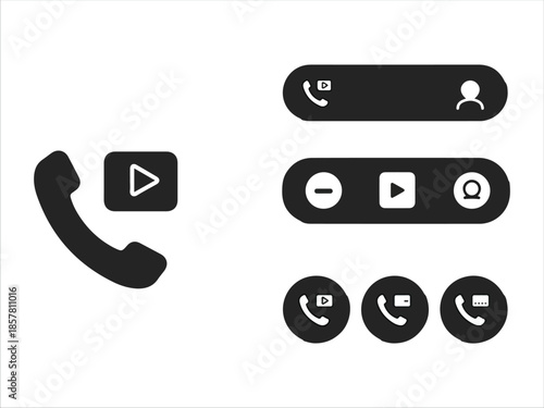 Set of Communication Icons for Mobile and Web Design