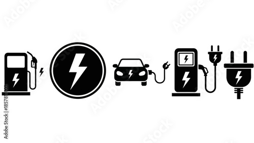 Electric Vehicle Charging Station Symbols - Powering the Future of Transportation with Eco-Friendly Energy Solutions