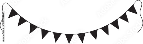 Black pennant banner