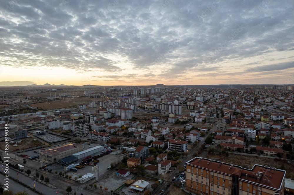 Fototapeta premium aerial view of the city Karaman