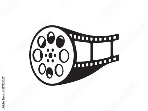 Film Reel Icon Design for Movie and Cinema Industry