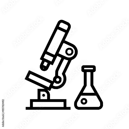 Microscope science lab equipment flask research experiment chemistry biology analysis discovery tool 100 char