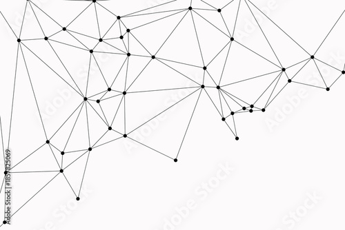 Abstract futuristic digital technology network connected with communication lines background