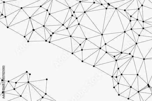 Abstract futuristic digital technology network connected with communication lines background