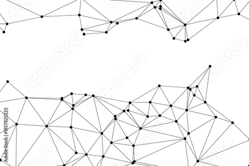 Abstract white blue digital technology futuristic communication high tech concept background. Technology dots lines connect network background.