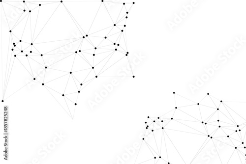 Abstract white blue digital technology futuristic communication high tech concept background. Technology dots lines connect network background.