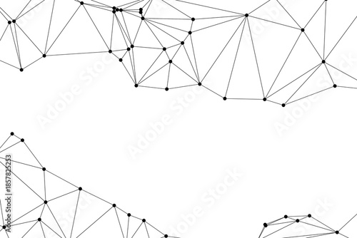 Abstract white blue digital technology futuristic communication high tech concept background. Technology dots lines connect network background.