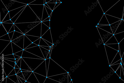 Abstract white blue digital technology futuristic communication high tech concept background. Technology dots lines connect network background.