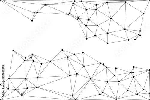 Abstract white blue digital technology futuristic communication high tech concept background. Technology dots lines connect network background.