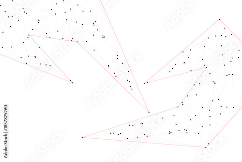 Abstract white blue digital technology futuristic communication high tech concept background. Technology dots lines connect network background.