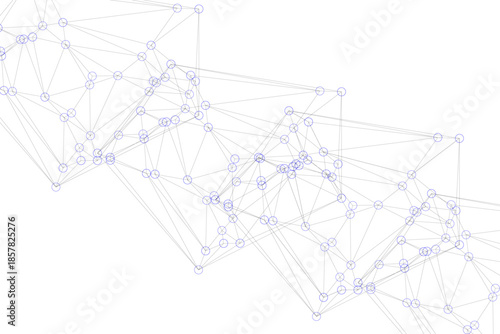 Abstract white blue digital technology futuristic communication high tech concept background. Technology dots lines connect network background.