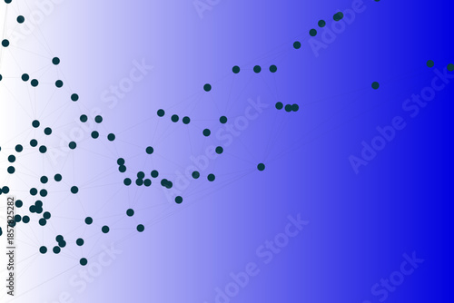 Abstract white blue digital technology futuristic communication high tech concept background. Technology dots lines connect network background.