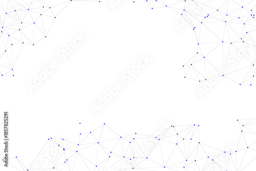 Abstract white blue digital technology futuristic communication high tech concept background. Technology dots lines connect network background.